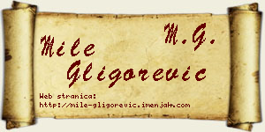 Mile Gligorević vizit kartica